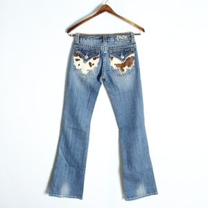 Miss Me JP4293 Fur Cow Denim Jeans 25
